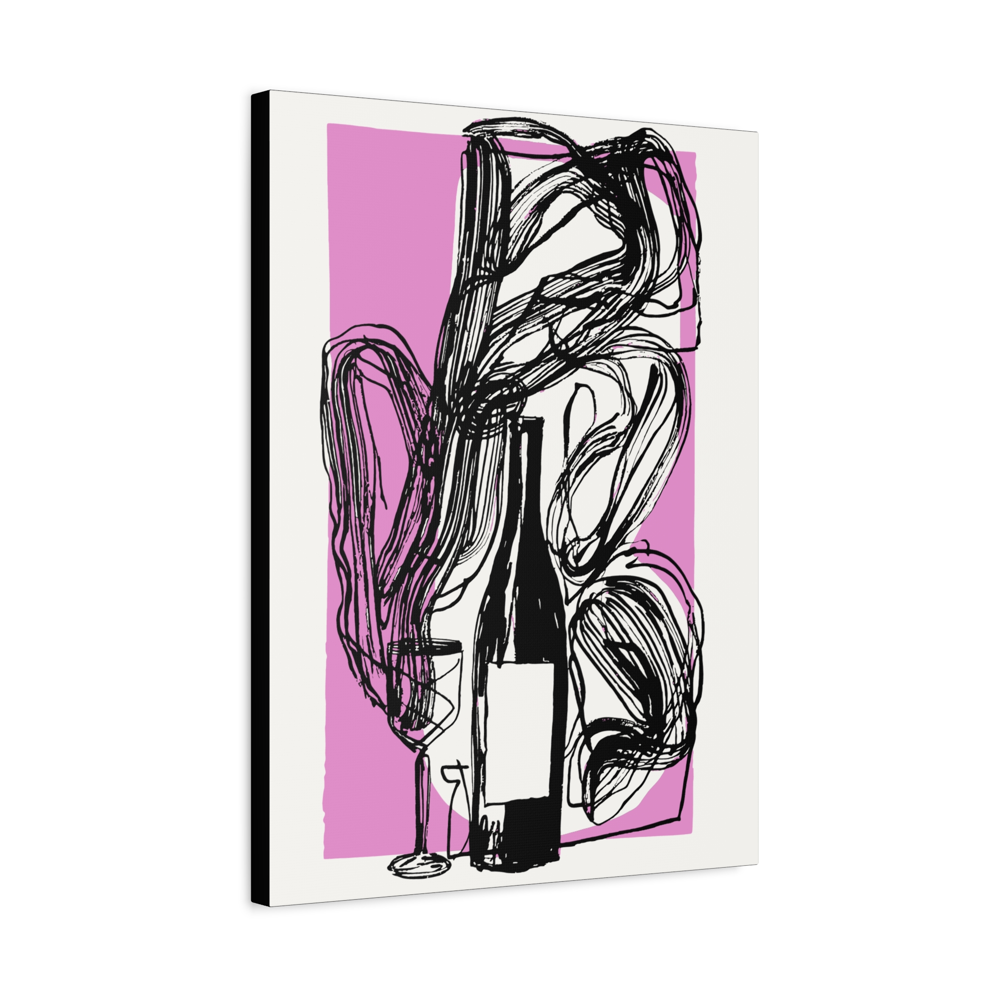 Modern Wine Art Canvas Print - Stylish Home Décor for Wine Lovers - Image 2
