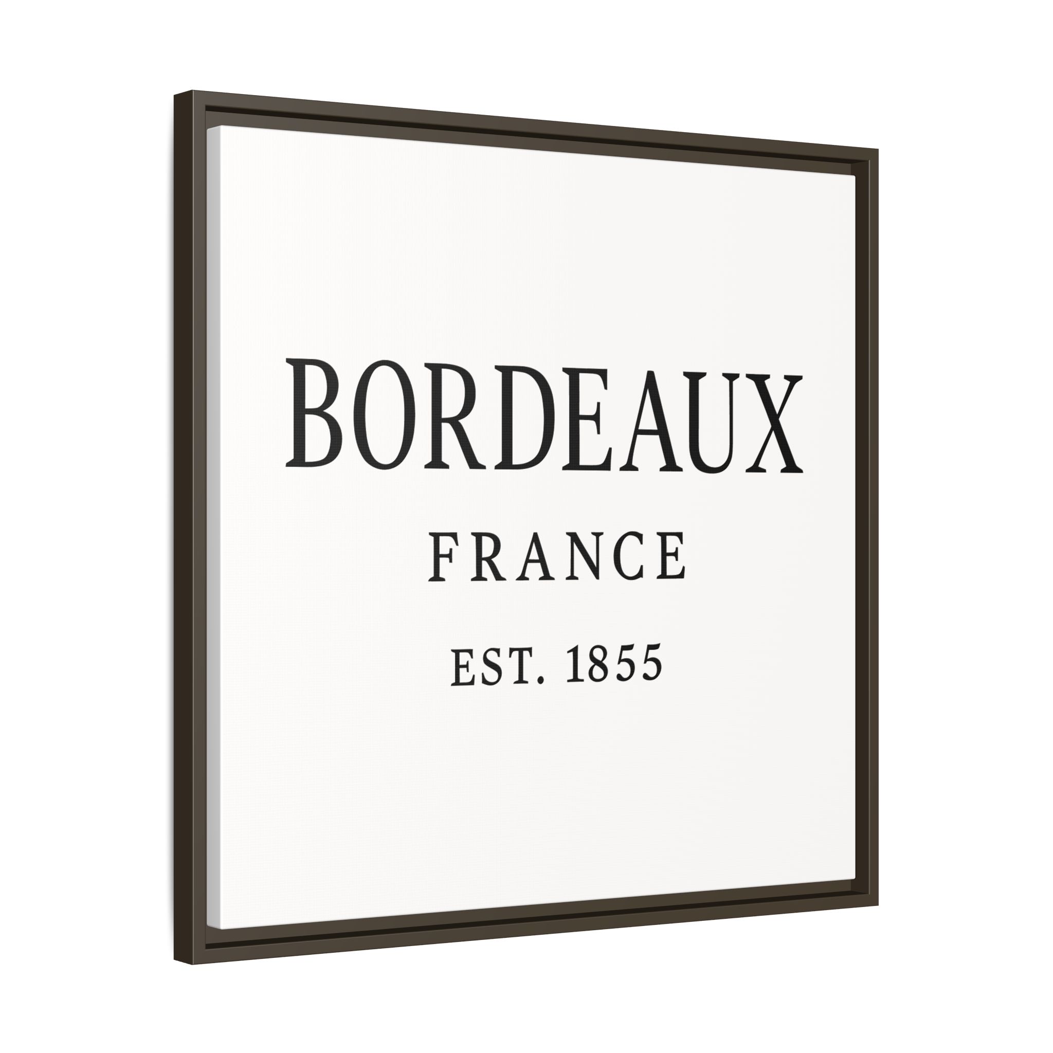 Bordeaux France Wine Region Typography Print – Black and White Vintage-Style Canvas Wall Art, Framed Winery Decor - Image 22