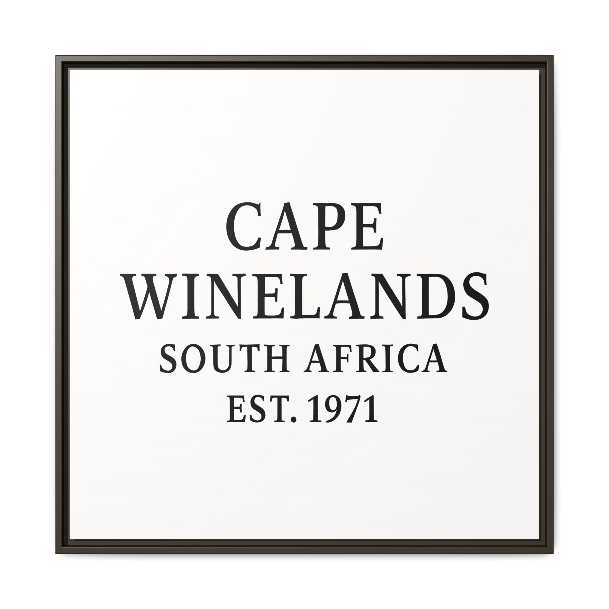 Framed Matte Canvas Art - Cape Winelands, South Africa - EST. 1971 - Image 29