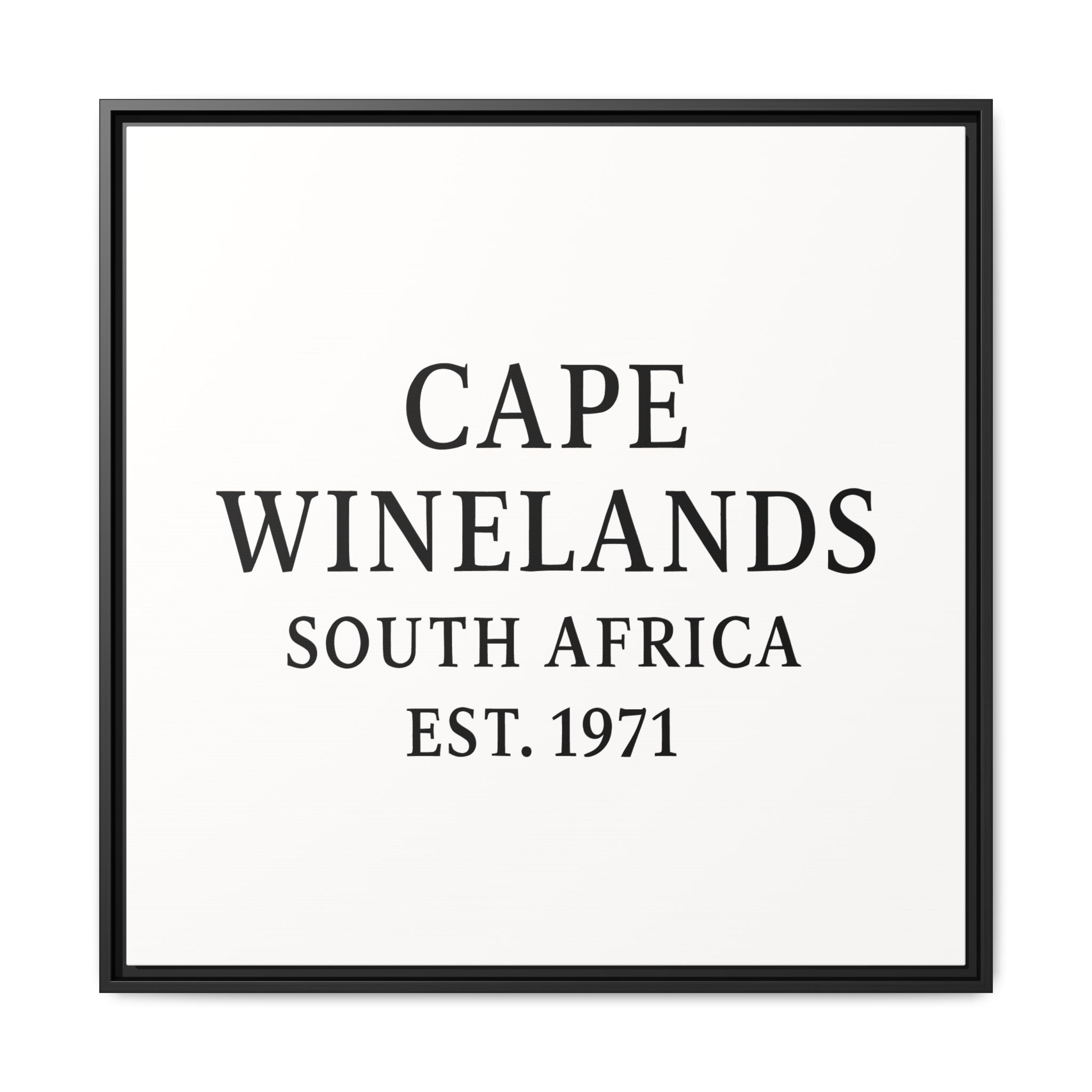 Framed Matte Canvas Art - Cape Winelands, South Africa - EST. 1971 - Image 97