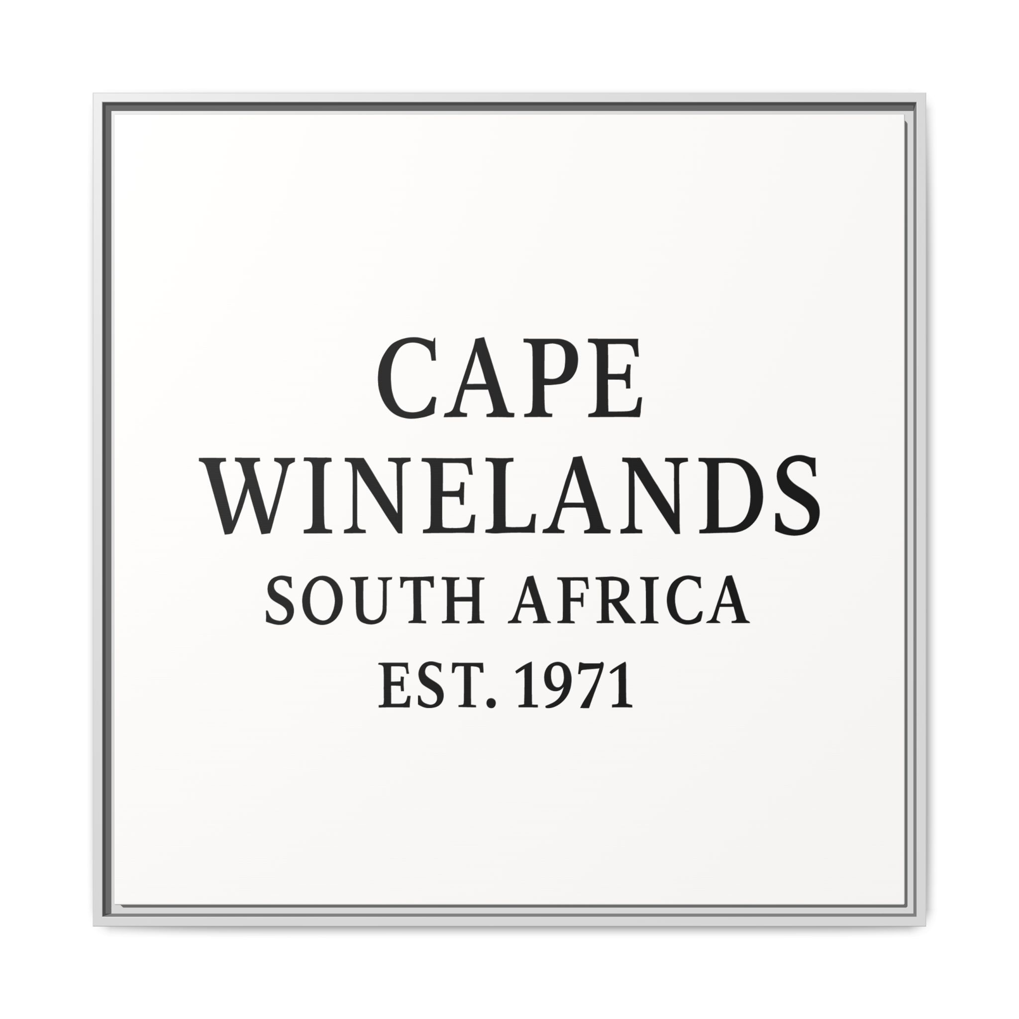 Framed Matte Canvas Art - Cape Winelands, South Africa - EST. 1971 - Image 117