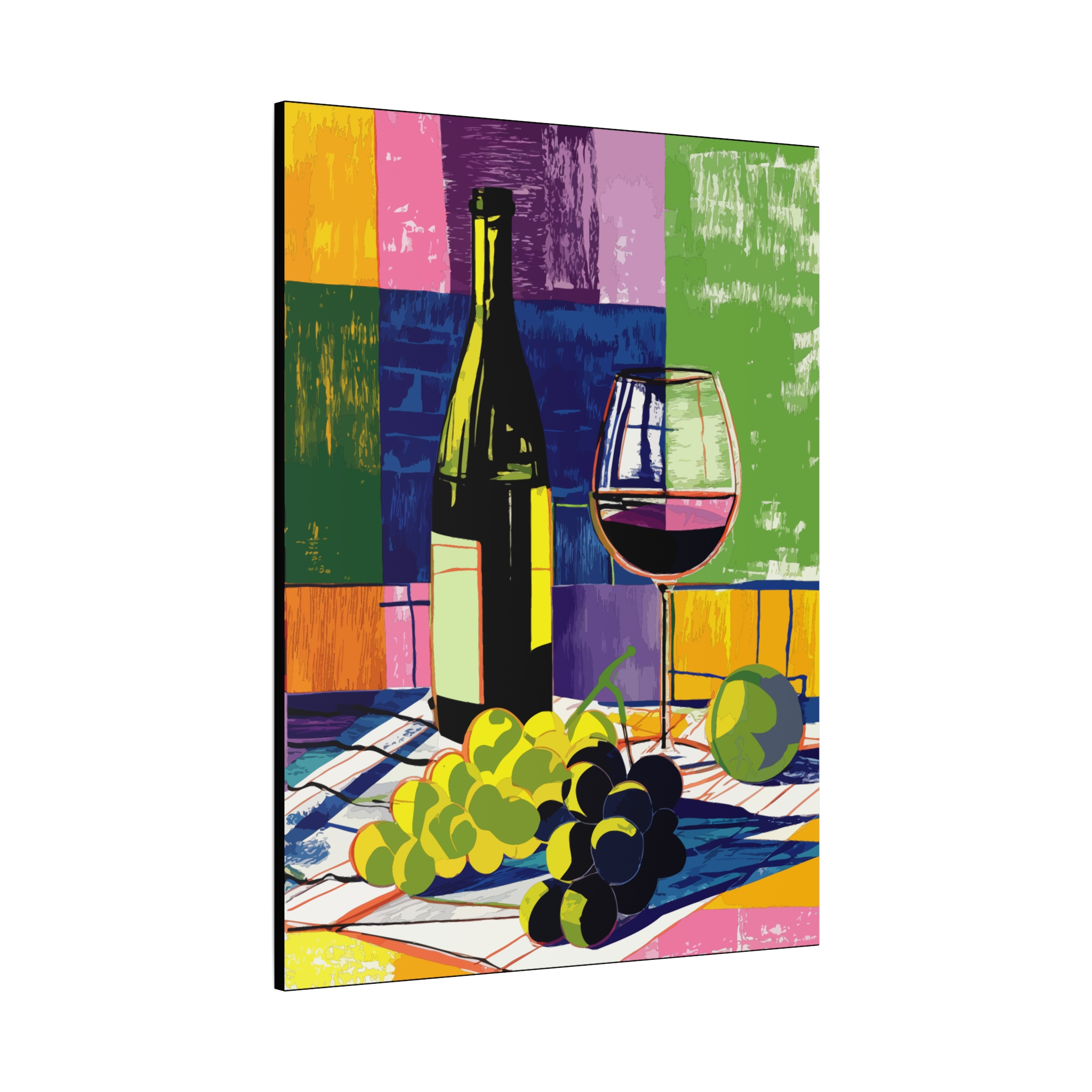 Vibrant Wine Art Canvas Print - Colorful Gourmet Still Life - Image 10