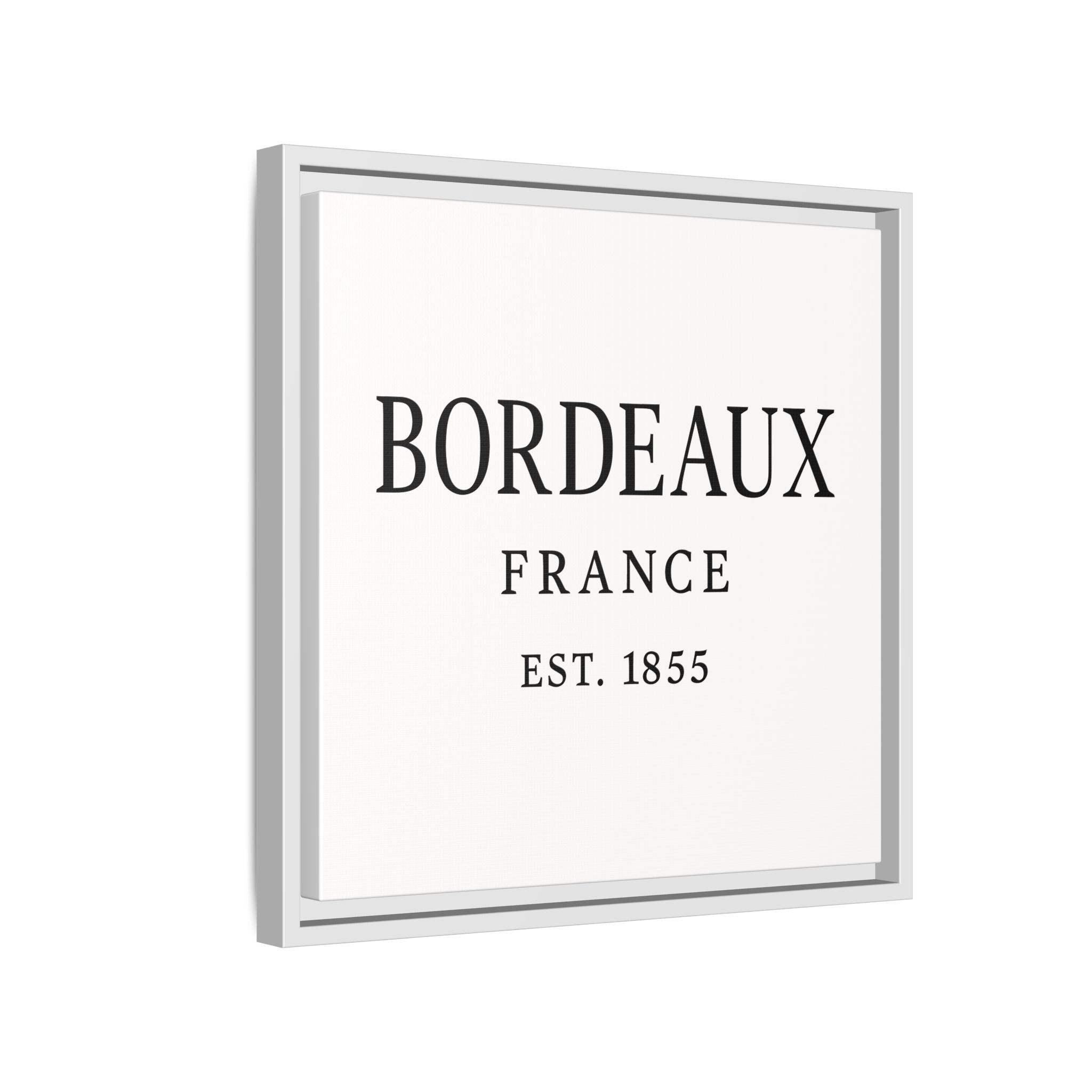 Bordeaux France Wine Region Typography Print – Black and White Vintage-Style Canvas Wall Art, Framed Winery Decor - Image 82