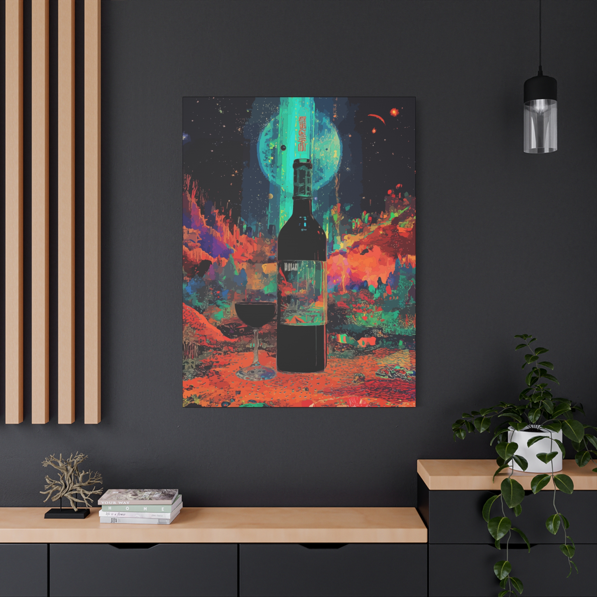 Vibrant Wine-Themed Canvas Art Print - 1.25" Stretched Wall Decor for Home & Celebrations - Image 12
