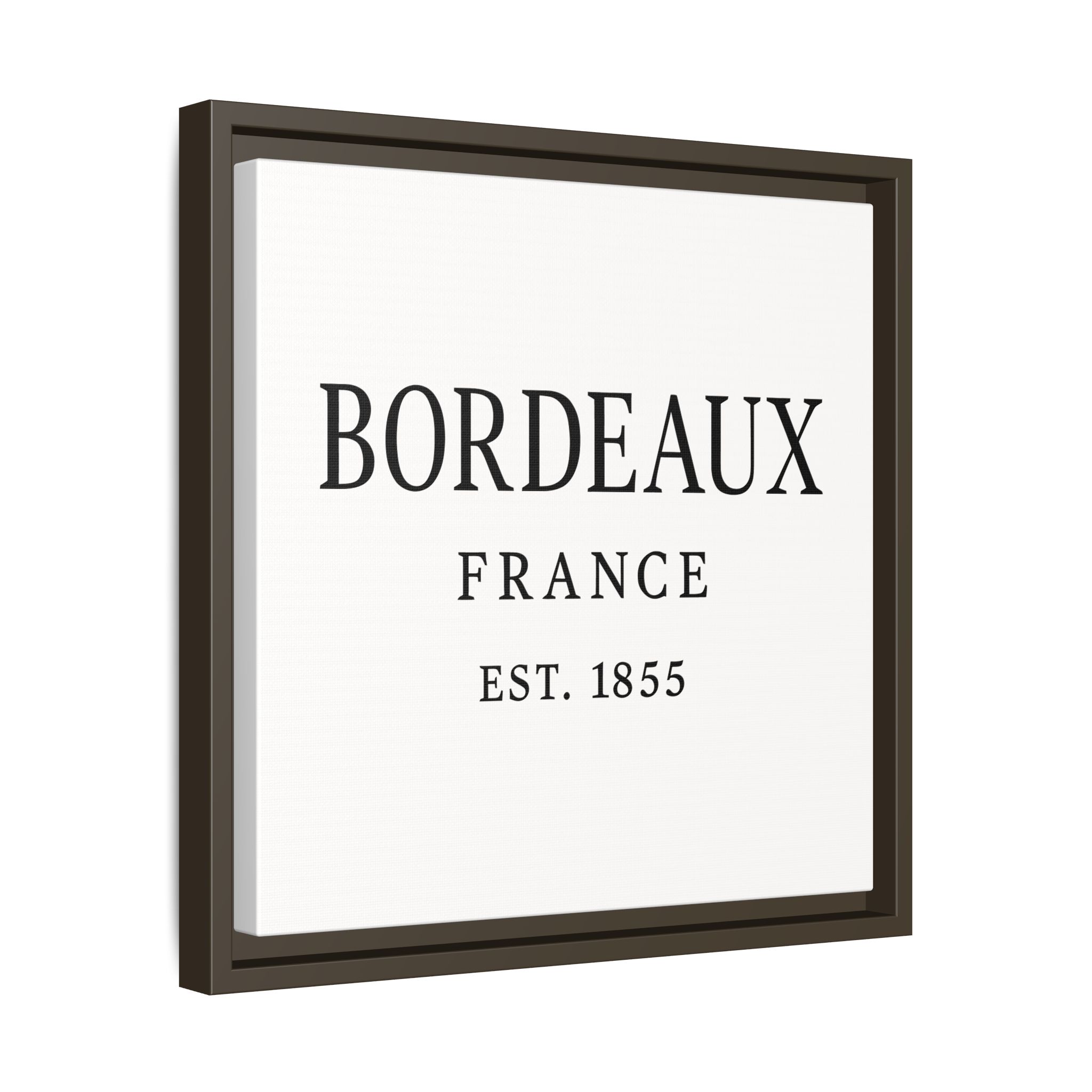 Bordeaux France Wine Region Typography Print – Black and White Vintage-Style Canvas Wall Art, Framed Winery Decor - Image 14