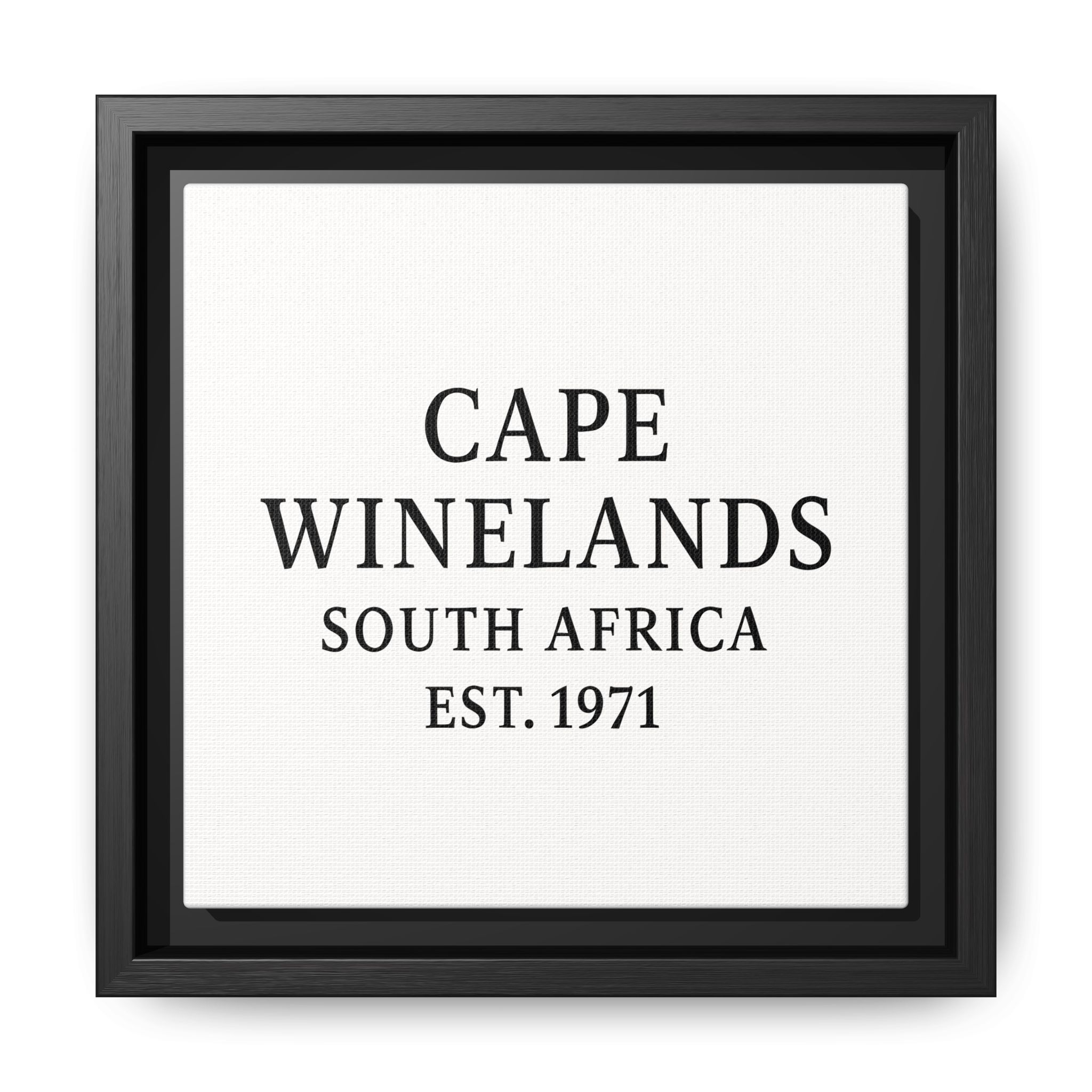 Framed Matte Canvas Art - Cape Winelands, South Africa - EST. 1971 - Image 121