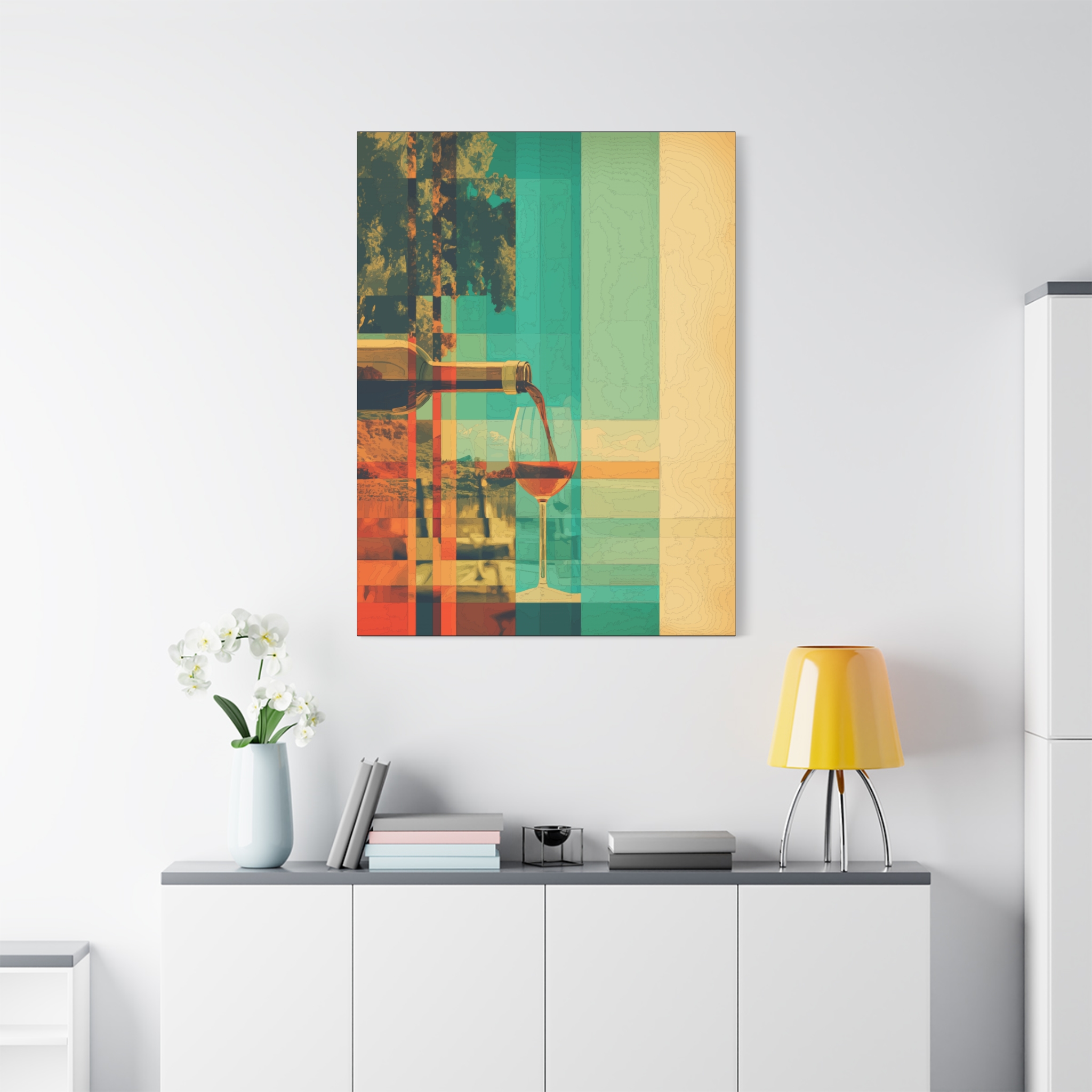 Colorful Wine Canvas Wall Art - Modern Abstract Design - Image 11