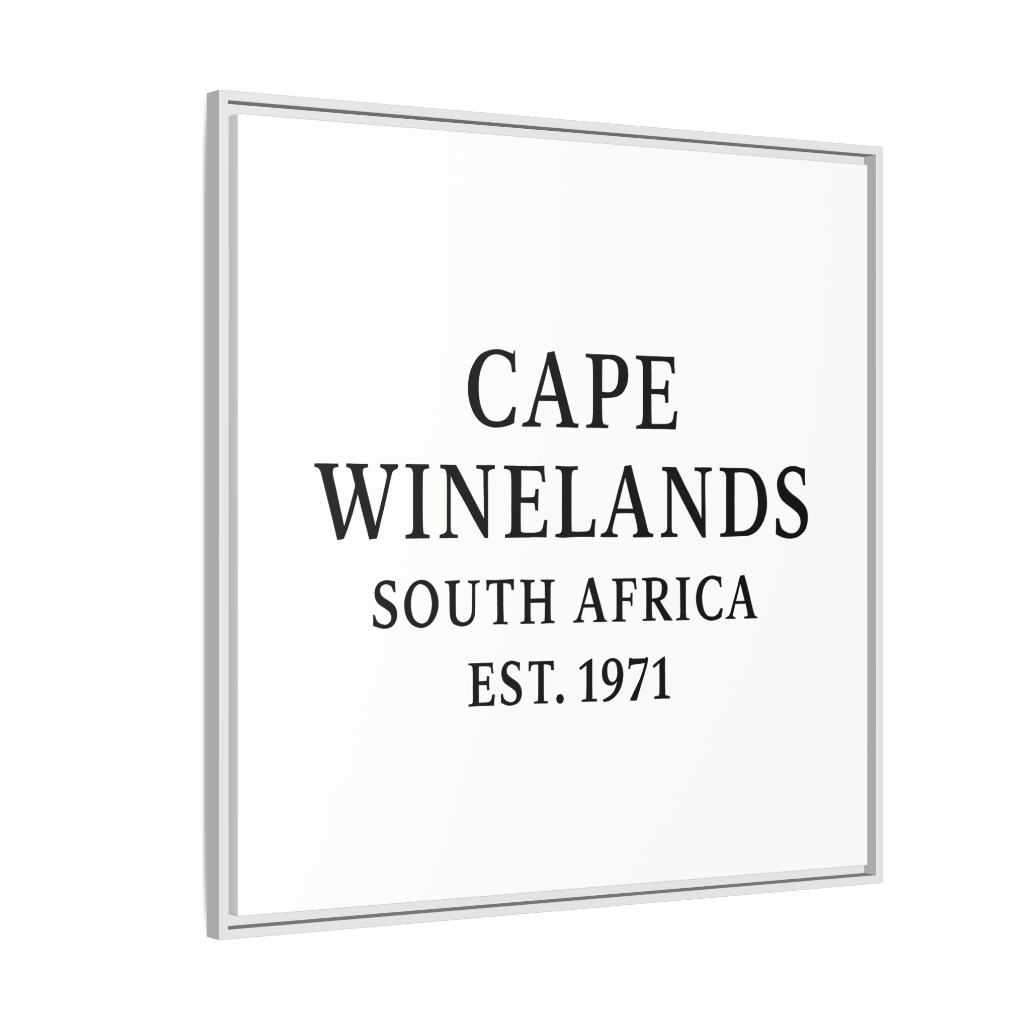 Framed Matte Canvas Art - Cape Winelands, South Africa - EST. 1971 - Image 118