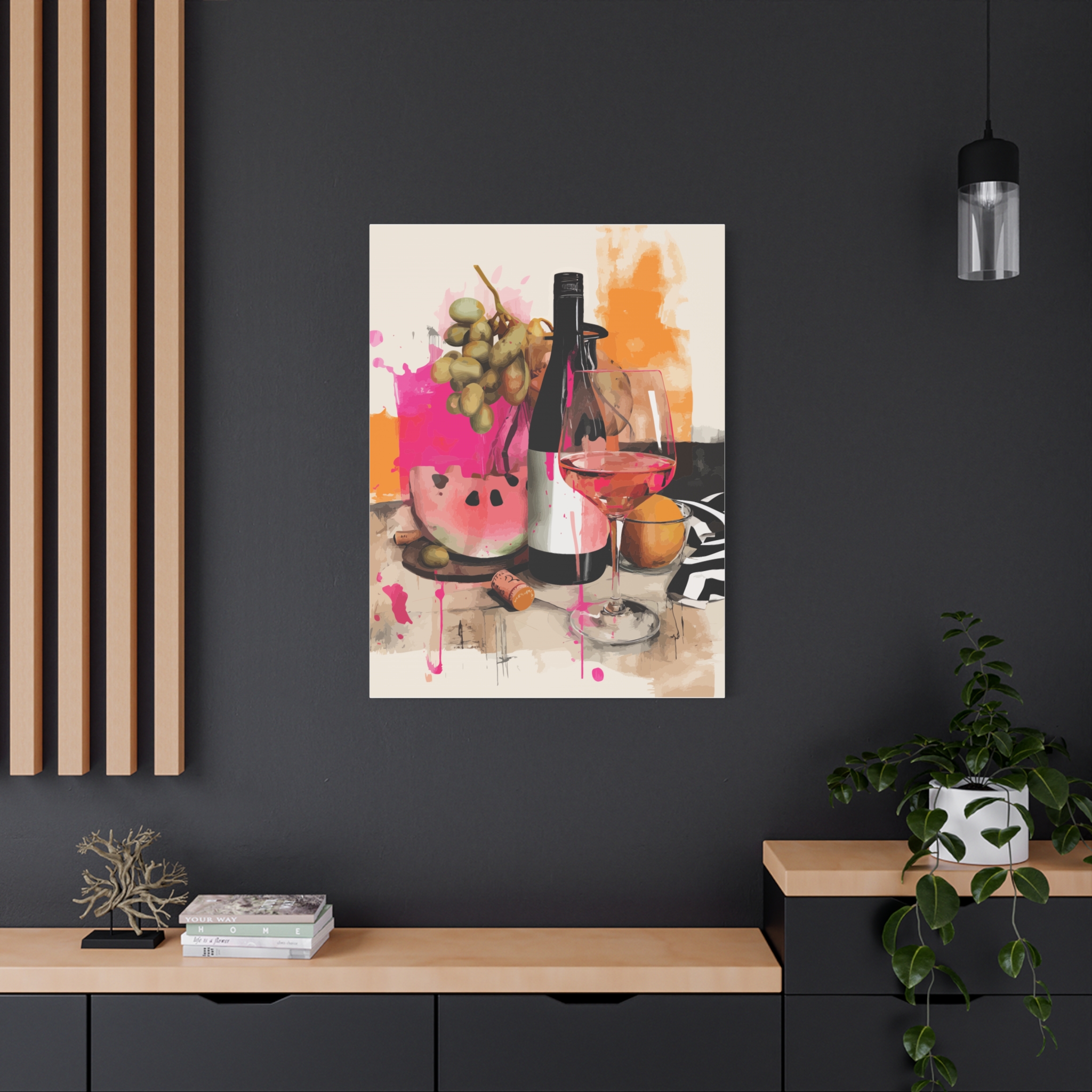 Vibrant Fruit & Wine Canvas Art - Colorful Wall Decor for Wine Lovers - Image 8