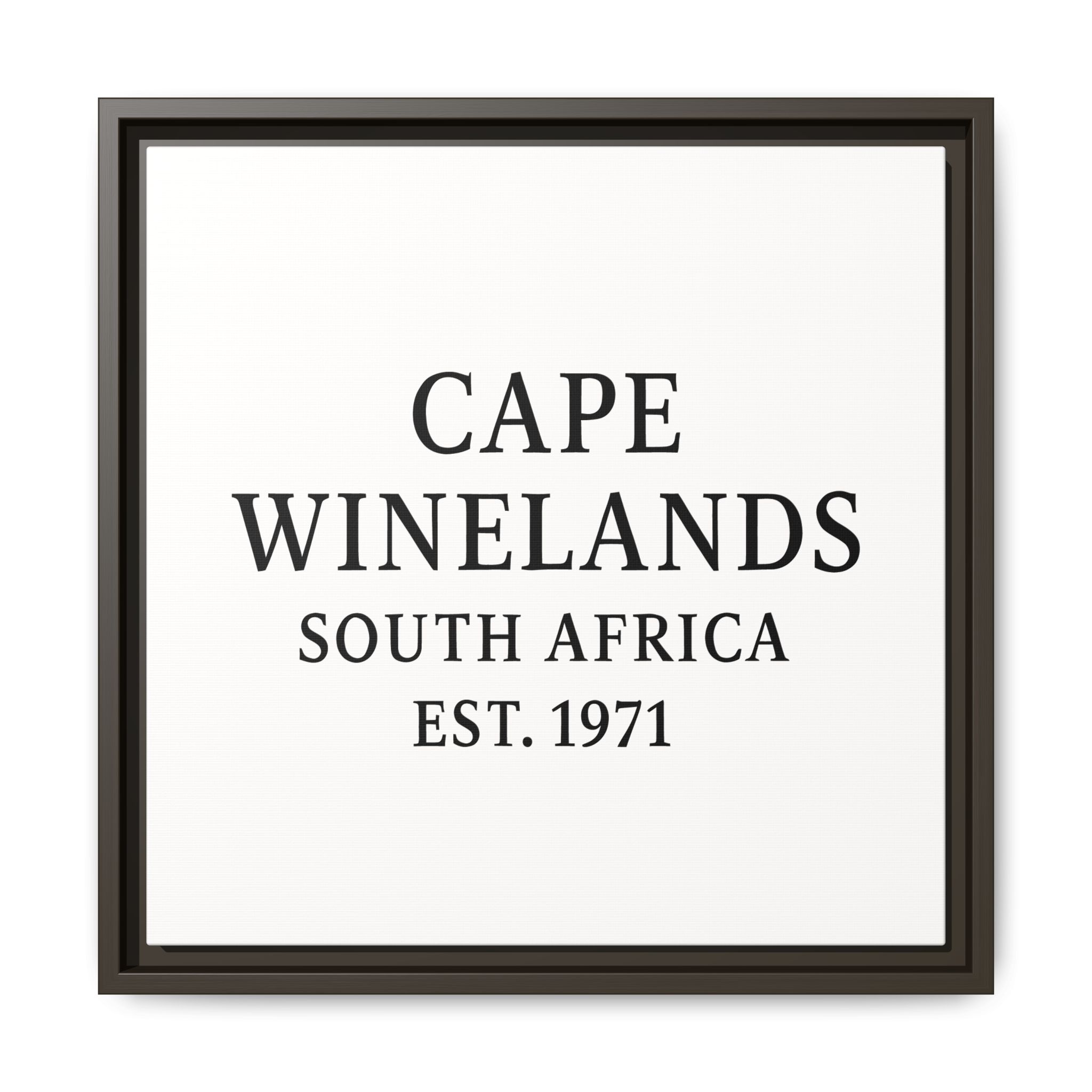Framed Matte Canvas Art - Cape Winelands, South Africa - EST. 1971 - Image 77