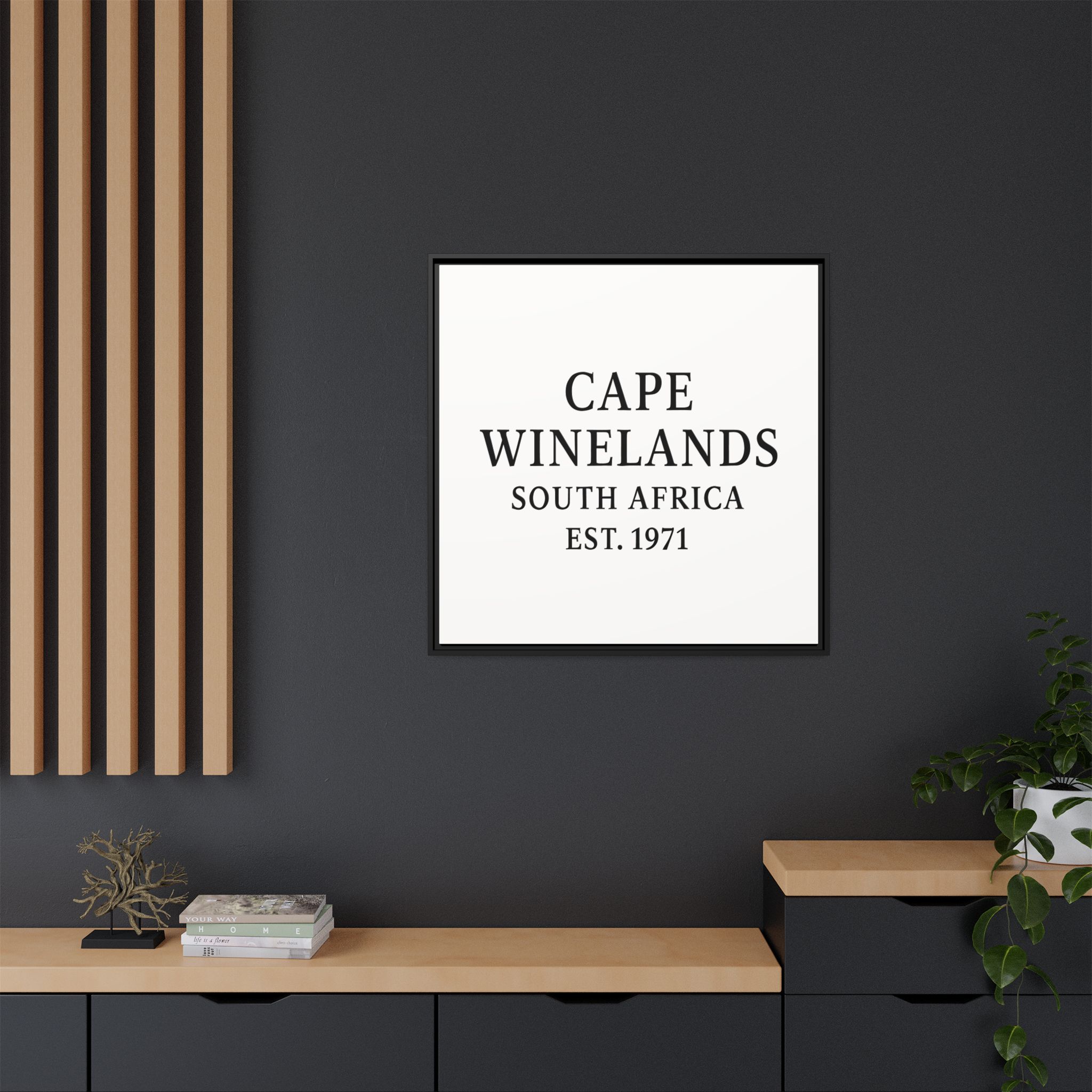 Framed Matte Canvas Art - Cape Winelands, South Africa - EST. 1971 - Image 12