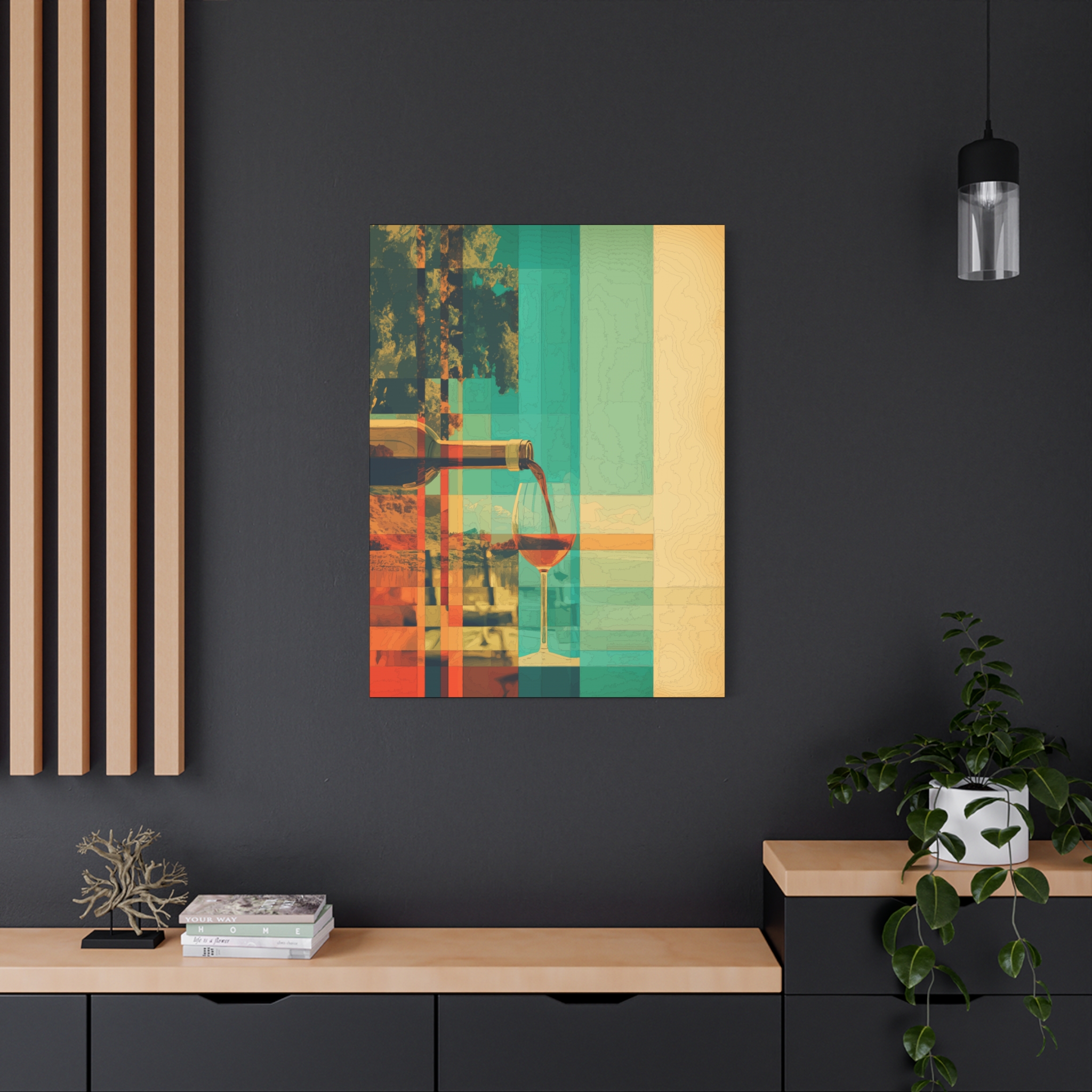 Colorful Wine Canvas Wall Art - Modern Abstract Design - Image 8