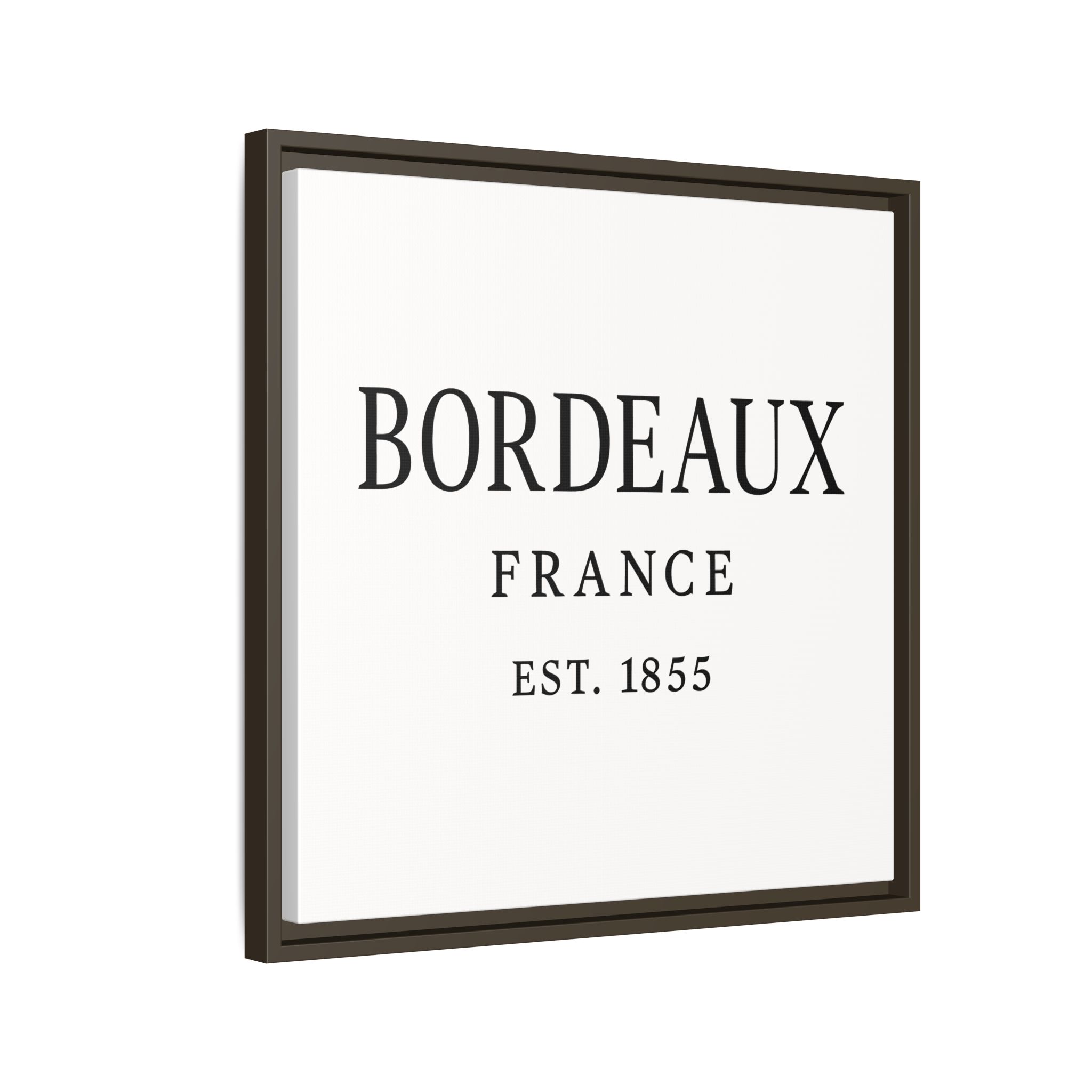 Bordeaux France Wine Region Typography Print – Black and White Vintage-Style Canvas Wall Art, Framed Winery Decor - Image 90