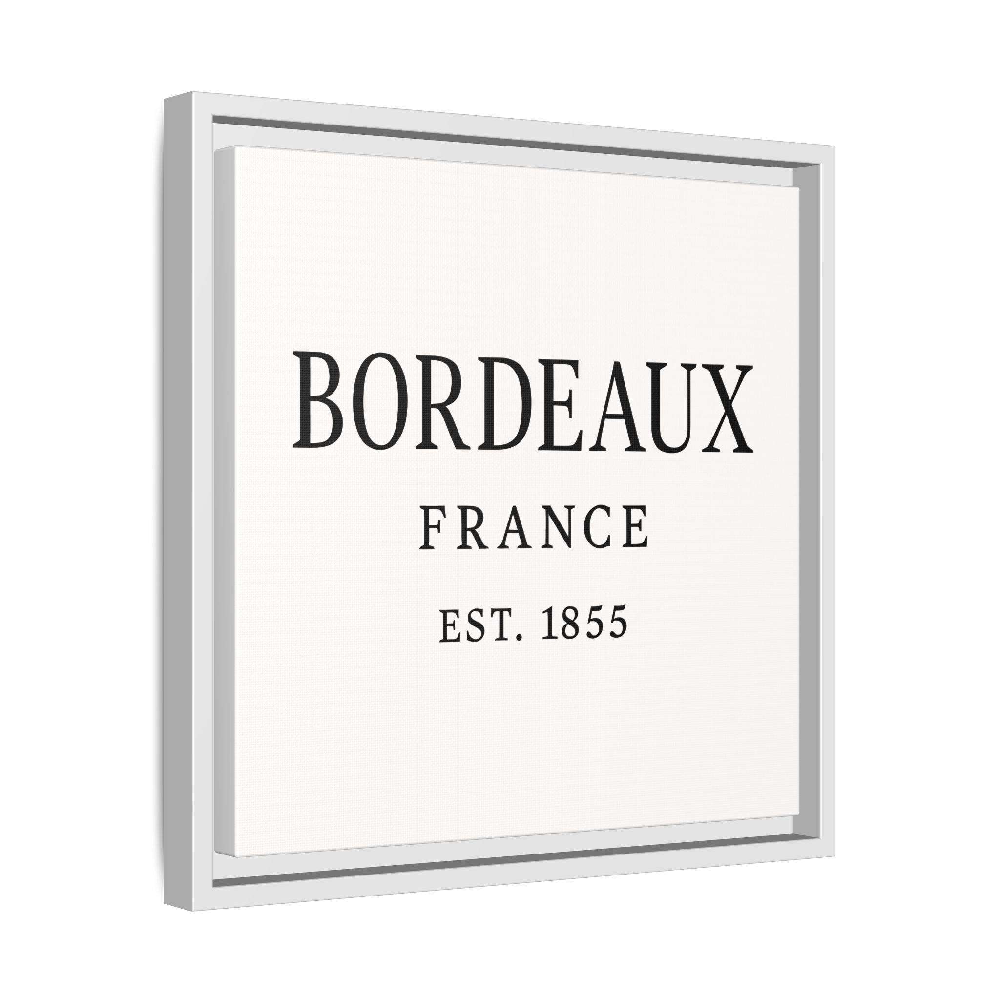 Bordeaux France Wine Region Typography Print – Black and White Vintage-Style Canvas Wall Art, Framed Winery Decor - Image 18