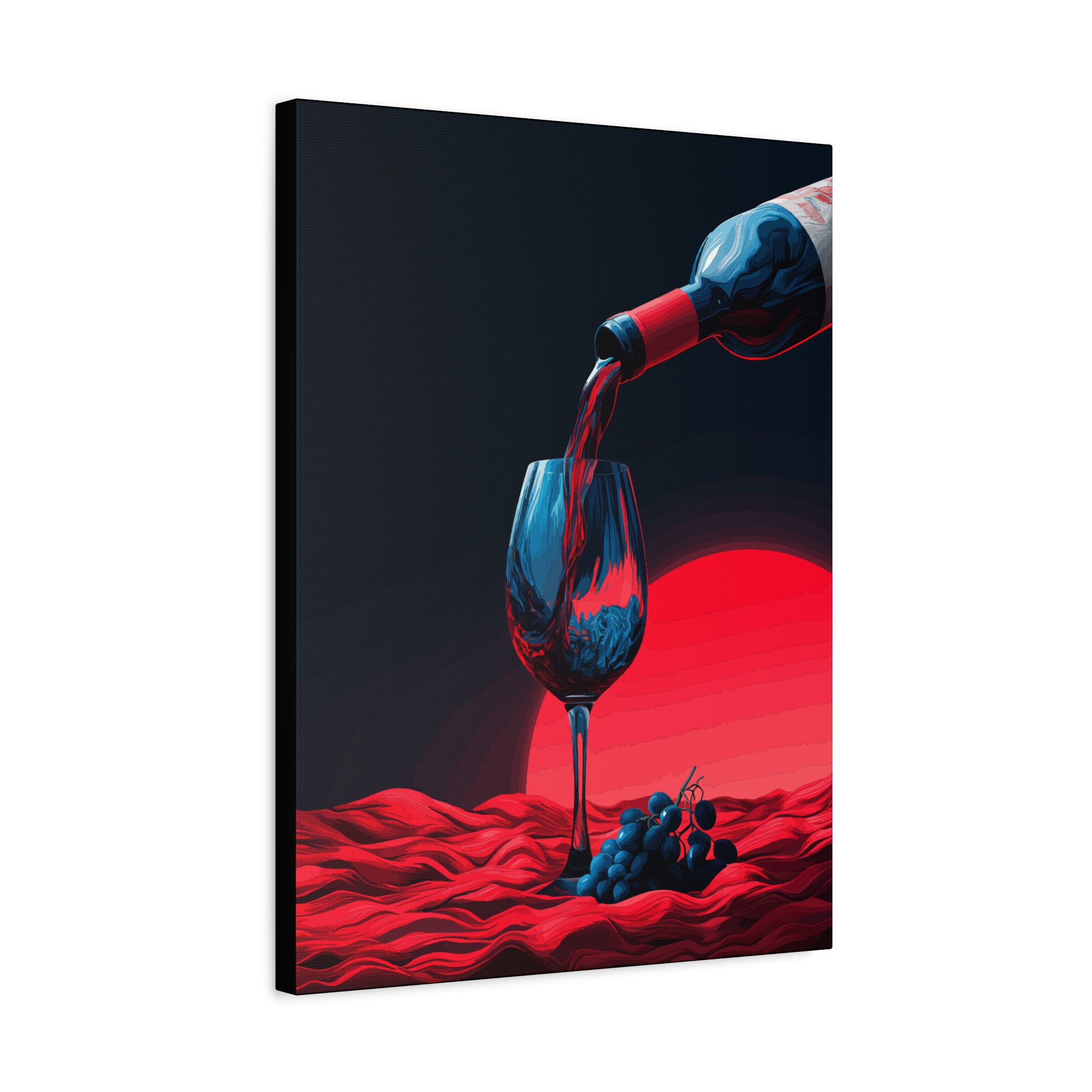 Wine-Themed Stretched Canvas Wall Art - Perfect for Wine Lovers & Home Decor - Image 2