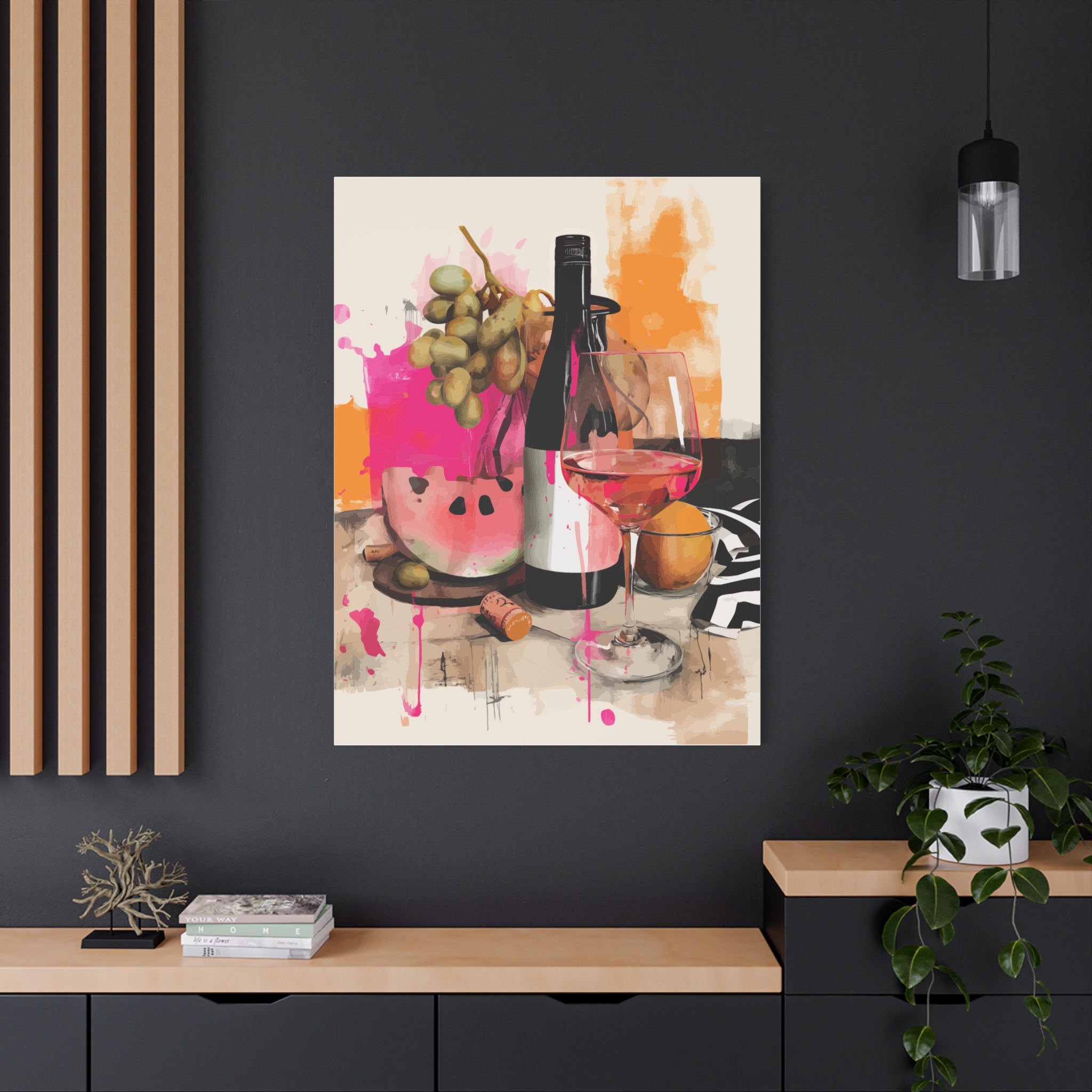 Vibrant Fruit & Wine Canvas Art - Colorful Wall Decor for Wine Lovers - Image 12