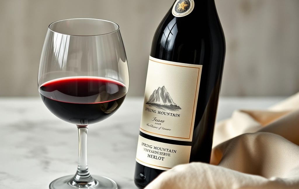 Ruby‑colored Keenan Spring Mountain Mailbox Vineyard Reserve Merlot 2020 poured gracefully.