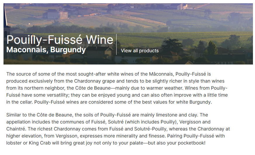 Duboeuf Domaine Beranger Pouilly-Fuisse 2022 Review