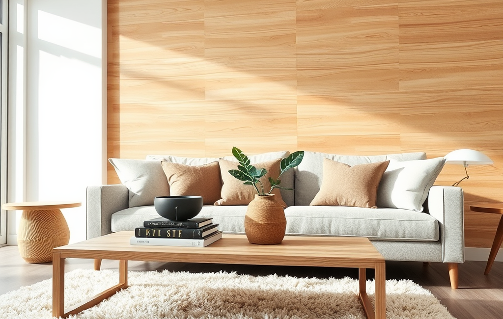 Achieving balance in modern living room home decor with sleek surfaces and minimalism.