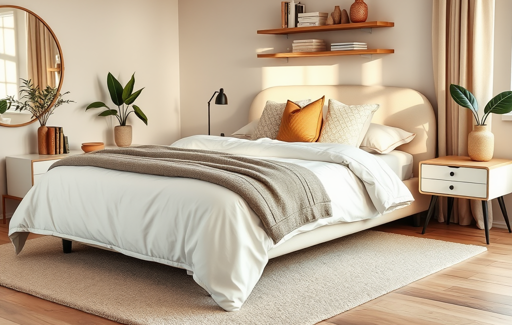 Modern bedroom refresh with sustainable style updates for a comfortable retreat.