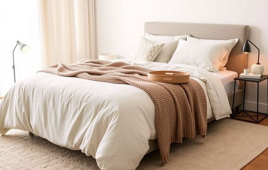 Modern home bedroom refresh with stylish and sustainable updates.