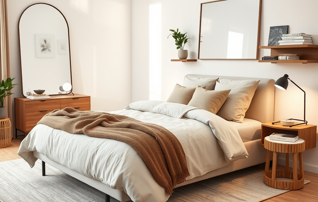 Modern bedroom refresh ideas for a sustainable and stylish space.