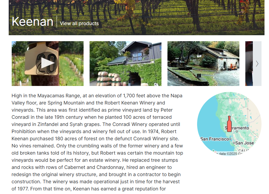 Keenan Spring Mountain Mailbox Vineyard Reserve Merlot 2020