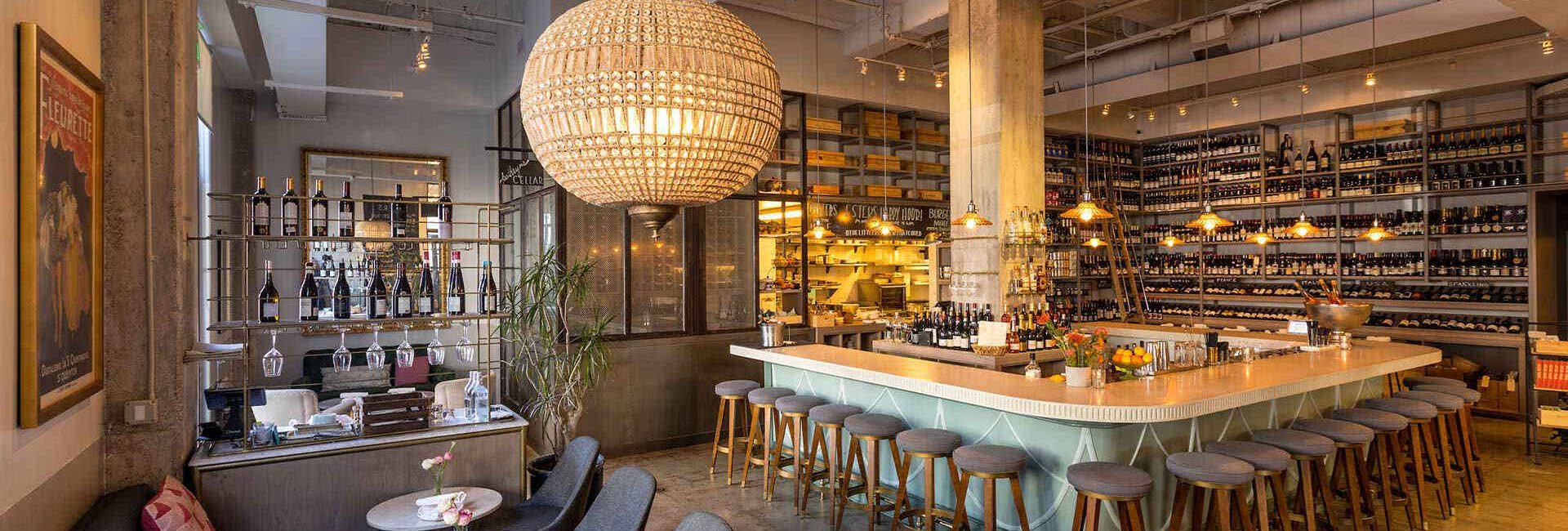 Interior of Esters Wine Shop & Bar in Santa Monica