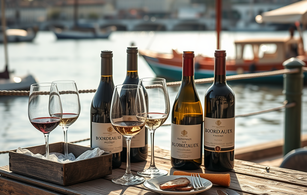 Bordeaux Wine Festival banner at the entrance of the event