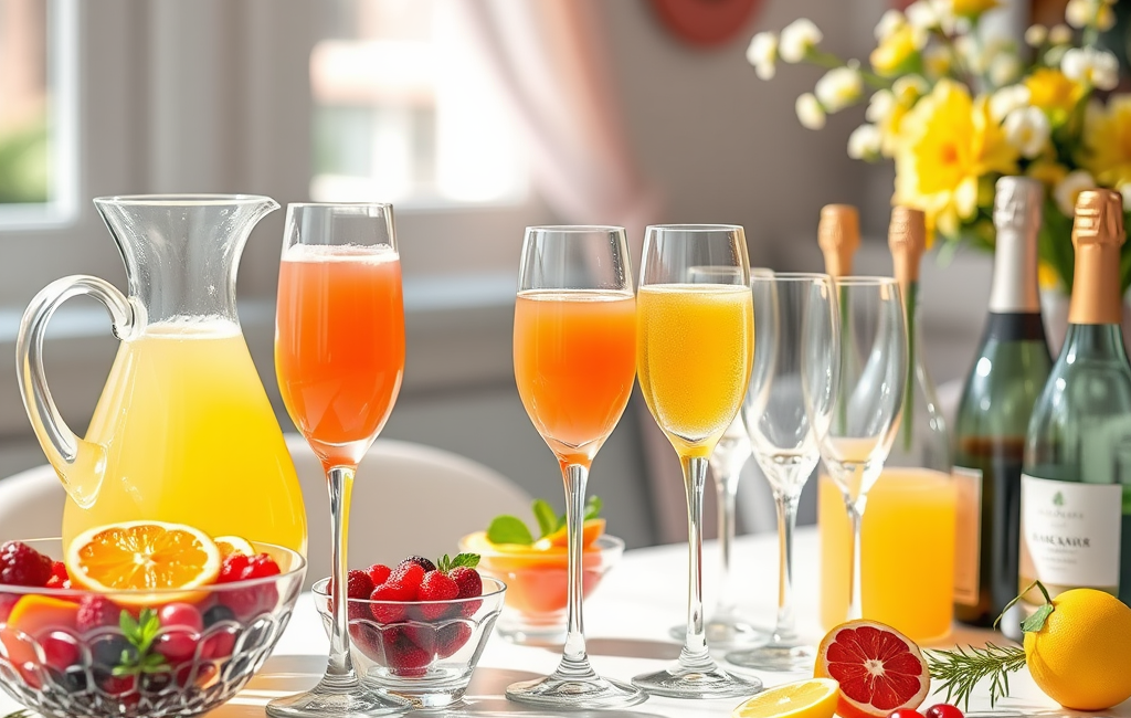 Mouthwatering brunch ideas featuring quiche, pancakes, and fruit on a rustic wooden table