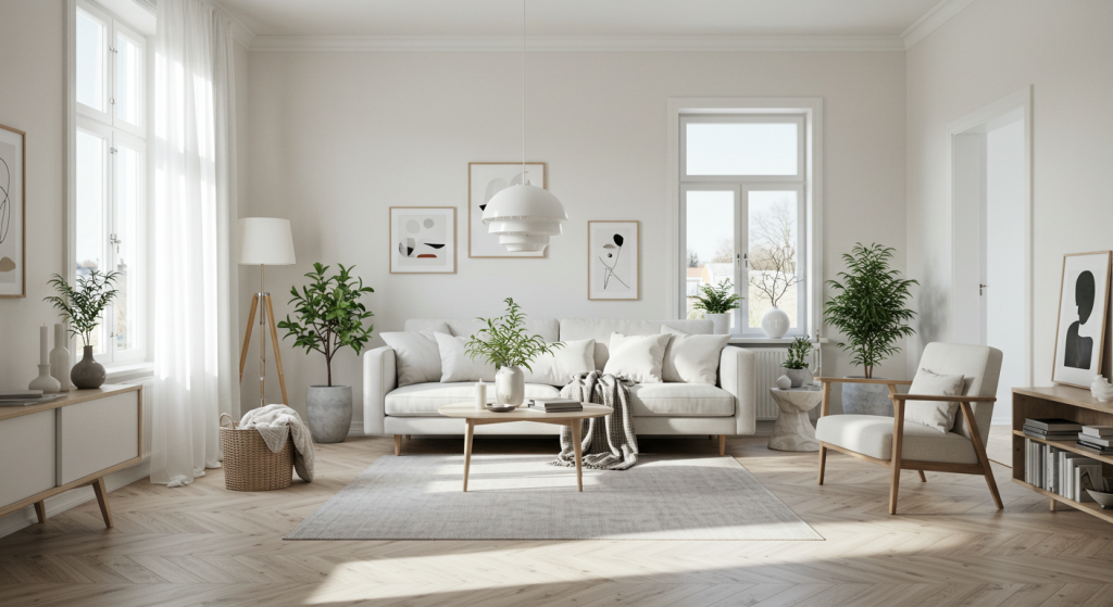Scandinavian home decor interiors create warmth through thoughtful layering of textures