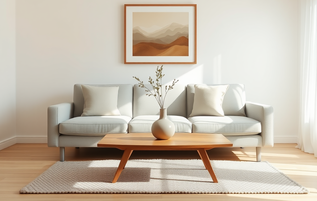 Simple and functional minimalist furniture for a clutter‑free home environment.