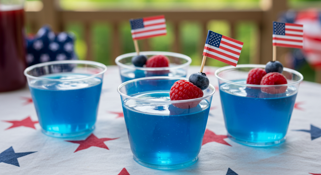 Red White and Blue Wine Jello Shots For 4th of July