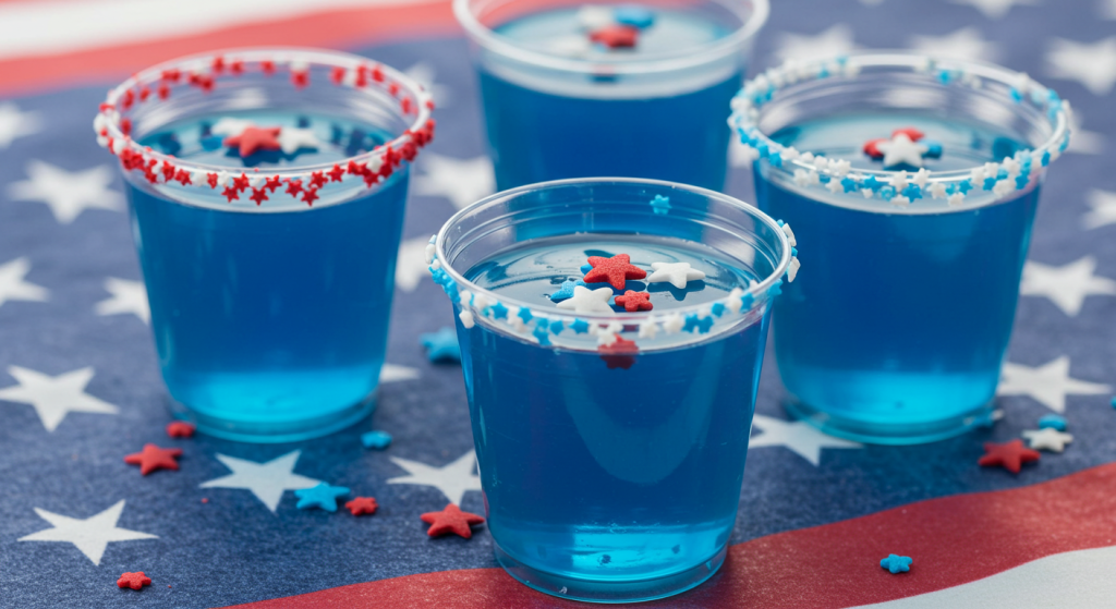 Red White and Blue Wine Jello Shots For 4th of July