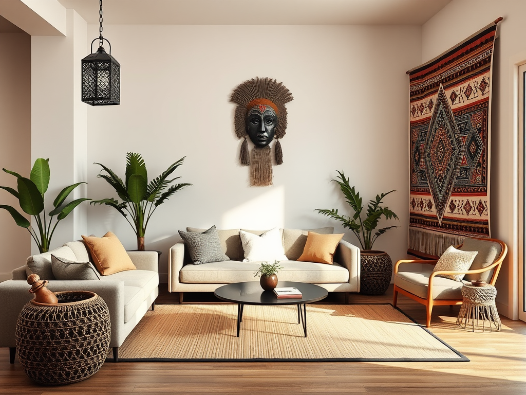 Traditional ethnic home decor elements with a modern twist and global vibe.
