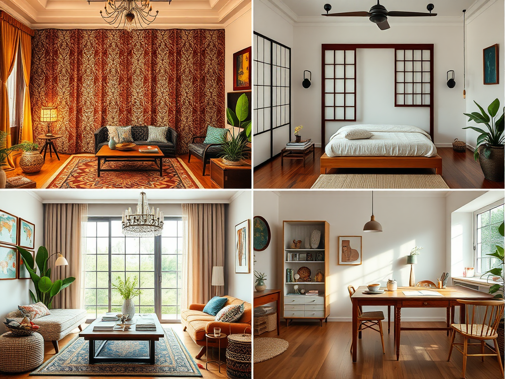 Ethnic home decor with a curated, well-traveled look and global inspiration.