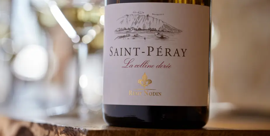 Domaine Rémy Nodin winemaker holding a wine glass