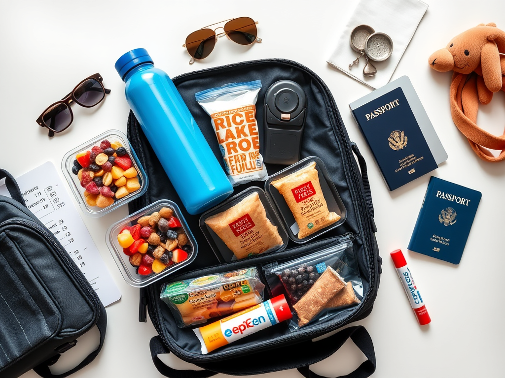 Traveler with food allergy planning their itinerary for safety