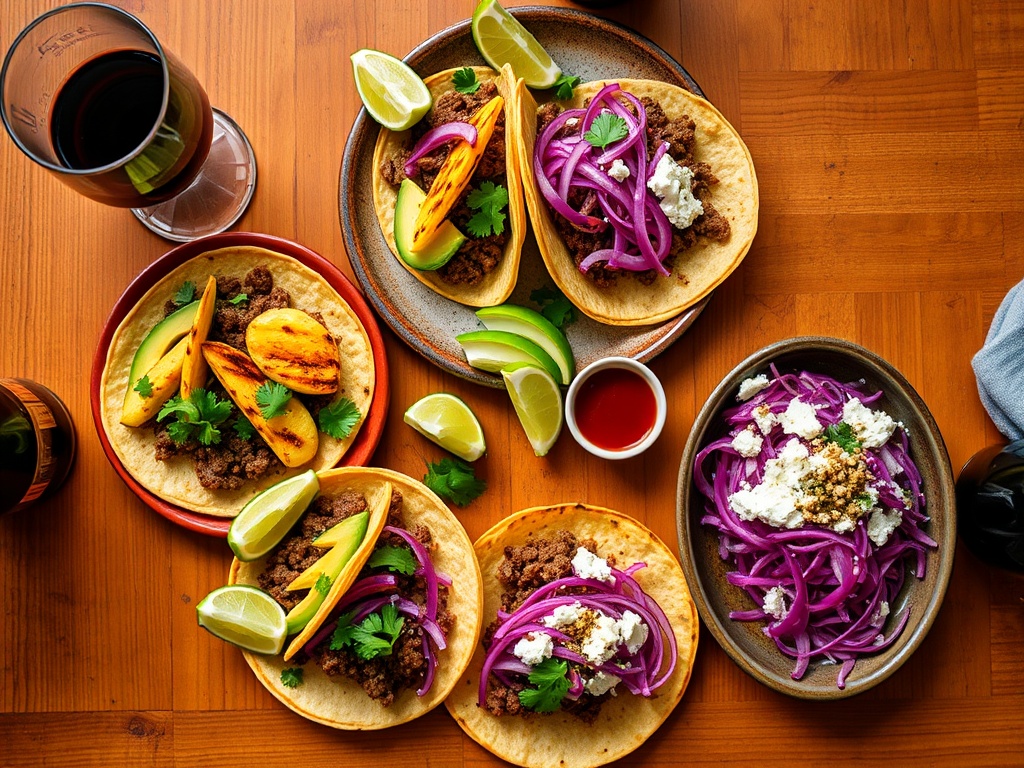Chipotle ground beef and lime crema tacos, a match made for Taco Tuesday.