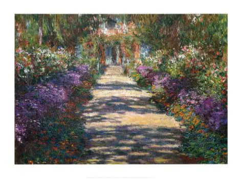 Residential Garden art print by Claude Monet from Art.com