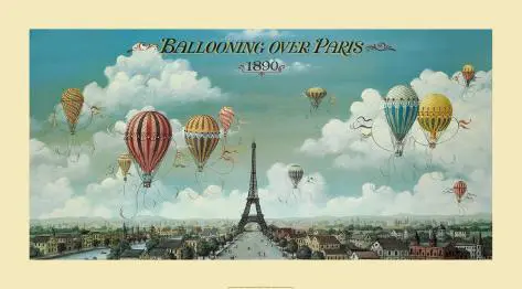 Ballooning Over Paris art print by Isiah and Benjamin Lane from Art.com