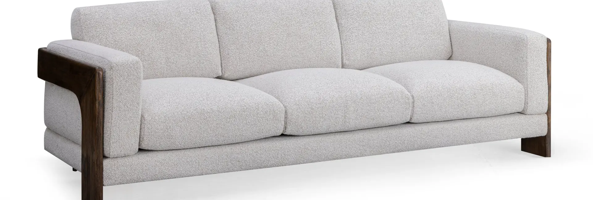 Elyn 91" Cream Contract-Grade Boucle Sofa from TOV Furniture