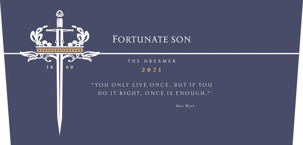 Fortunate Son The Dreamer 2021 Cabernet Sauvignon Napa Valley — bottle shot