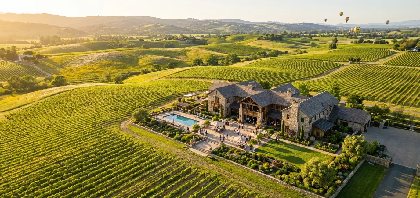 Napa Valley vineyard in spring — home to some of the best wine events in the USA in 2026