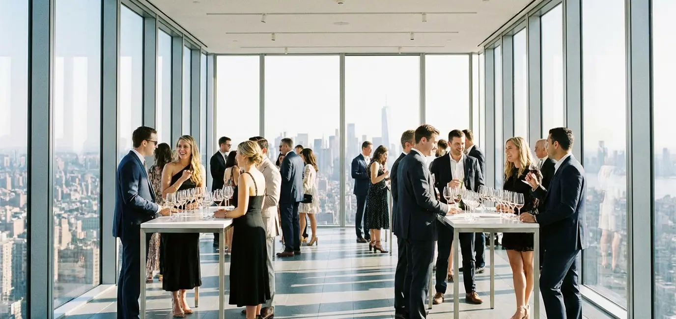 New York City wine and food festival with Manhattan skyline views in spring 2026