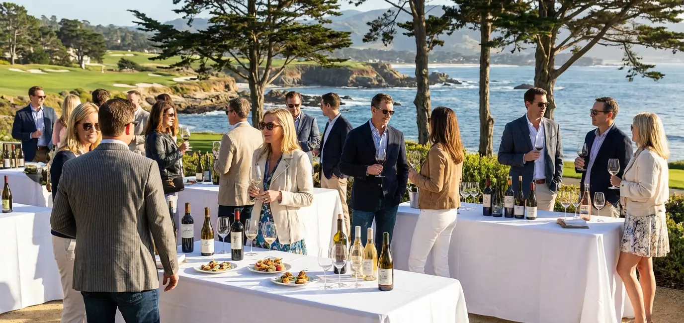 Pebble Beach Food and Wine festival with Pacific Ocean views — premier March wine event in California