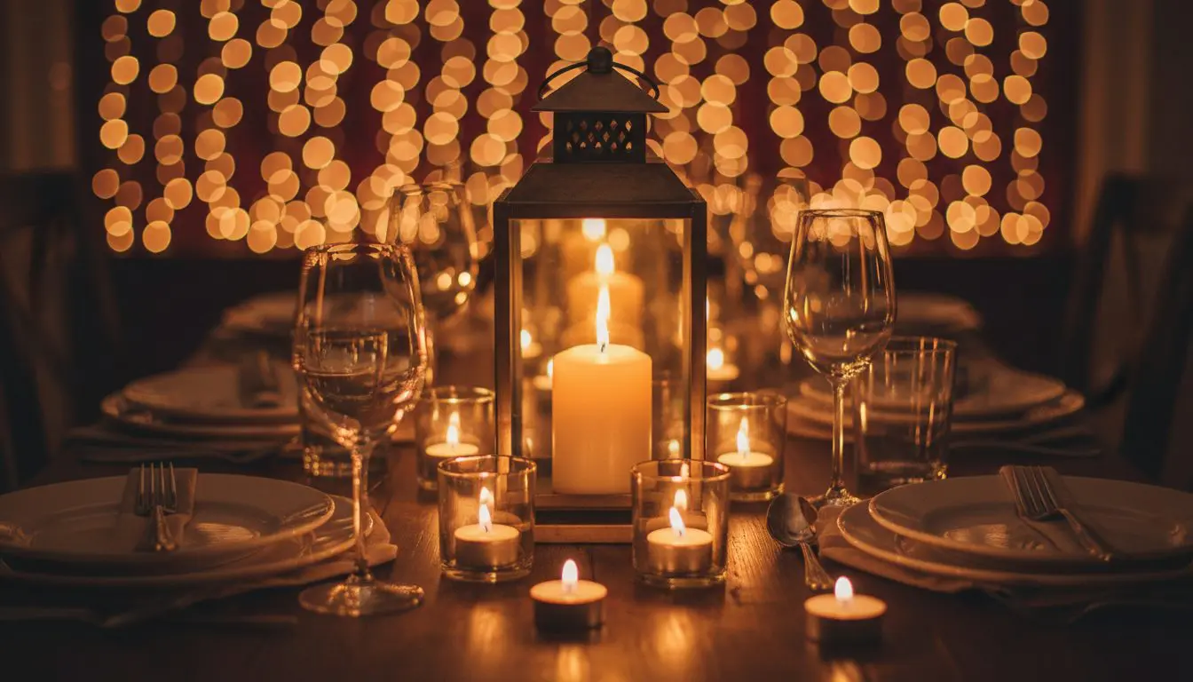 Spring dinner party candles and warm ambiance at the table in 2026