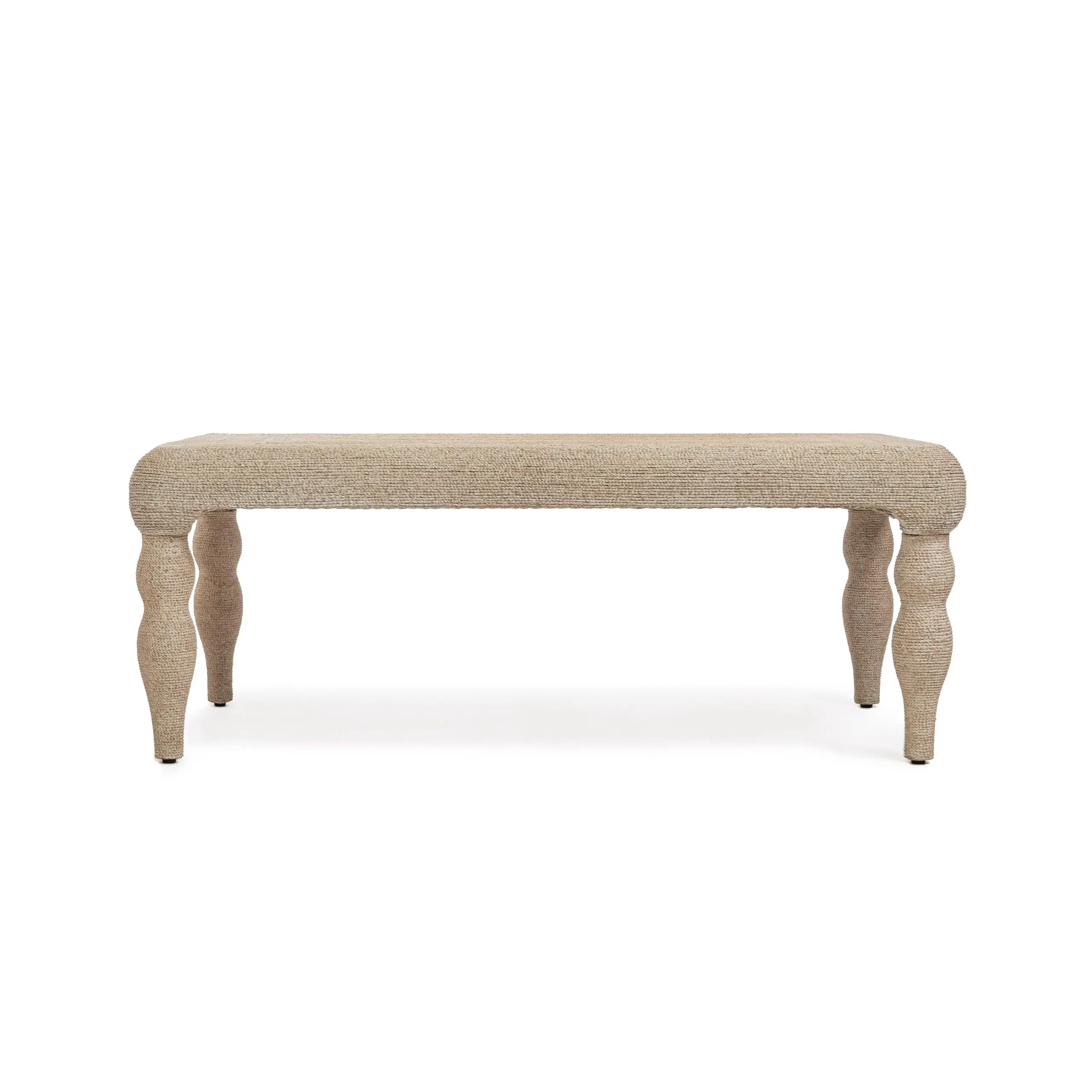 Vicky 49" Natural Woven Seagrass Rectangular Coffee Table from TOV Furniture