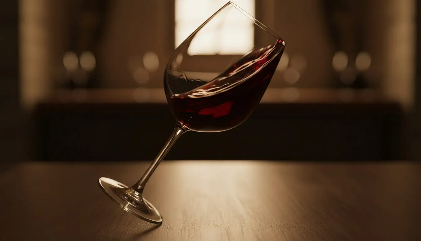 Wine being swirled in a glass showing wine legs for what does dry wine actually mean education