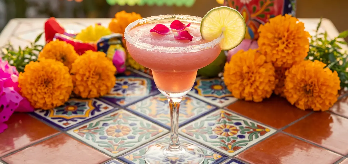 rose wine margarita frose cocktail for Cinco de Mayo celebration